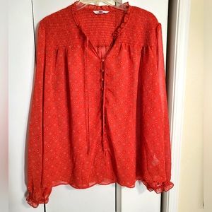 Time and Tru Boho Style Long Sleeve Top Size XL